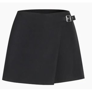 COMMENSE Asymmetric Layered Skort, Black - Size M, NWT